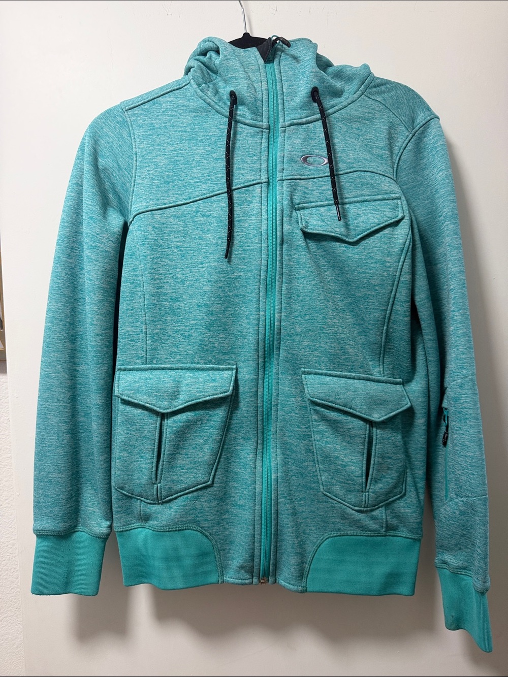 Oakley Teal Full-Zip Utility Hoodie Jacket
